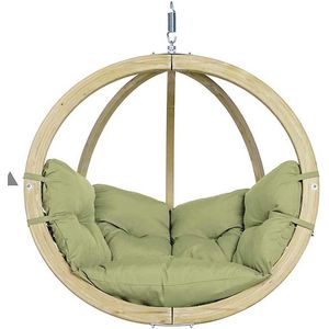 Amazonas Globo Chair Hangstoel Olive - 1 Persoons - Hout - Weerbestendige kussens