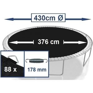 Springmat voor Trampoline 427 cm voor 88 veren | alleen voor veerlengte 18 cm