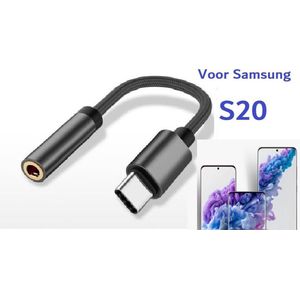 Hoge kwaliteit digitale USB-C naar 3.5mm AUX audio adapter met DAC Werkt op alle nieuwe smartphones en laptops Samsung Galaxy S20-serie, Huawei, Nexus, Nokia,S21 Samsung zwart
