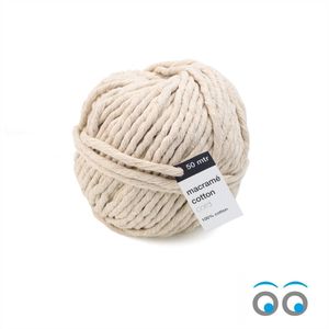 Luxe Macramé Touw - 5mm - 100 Meter - Ecru