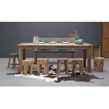 Livingfurn - Eetkamertafel DK - Teak Hout - 220x100 cm - Bruin