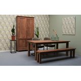 Livingfurn - Eetkamertafel DK - Teak Hout - 220x100 cm - Bruin