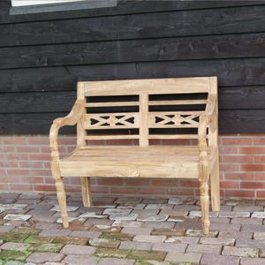 Livingfurn - Tuinbank Stations Bench - 45x100x75 - Teakhout