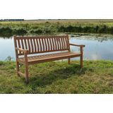 Livingfurn - Tuinbank Bench Patrick - 120 cm - Teakhout - Comfortabele zithouding