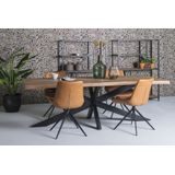 Brix - e Bruine Eetkamertafel -  -  Mangohout  - 180 cm