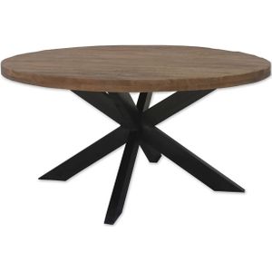 Brix - Ronde Monderne Eetkamertafel Brix -  Mangohout  - 140 cm - Bruin