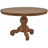 Livingfurn - Eetkamertafel Rond - Klassieke Poot - Teakhout - 150 cm