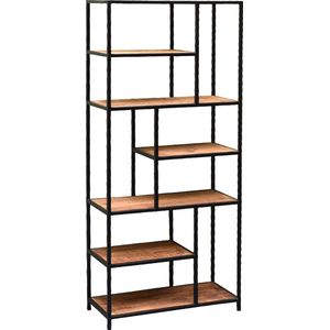 Brix - Boekenkasten Brix - Flow 188cm - Mangohout - Bruin