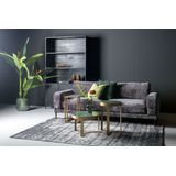 Livingfurn - Salontafel Glennis - Groen Goud - 50x50x35cm - Marmer