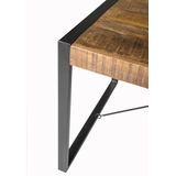 Livingfurn - E Eetkamertafel Nairobi - U-Pot -  Mango Hout  - 140x80 cm - Bruin