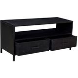 Livingfurn - TV Meubel Kala 120 cm - Mangohout / Gecoat Staal
