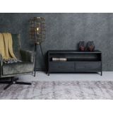 Livingfurn - TV Meubel Kala 120 cm - Mangohout / Gecoat Staal