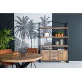 Livingfurn -  Ronde Eetkamertafel -  - Mango Hout  - 150 cm - Bruin