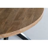 Livingfurn -  Ronde Eetkamertafel -  - Mango Hout  - 150 cm - Bruin