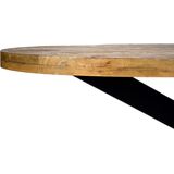 Livingfurn - e Eetkamertafel Oval -  -  Mango Hout  - 180 cm - Bruin