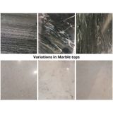 Livingfurn - Eetkamertafel DT- Marble Oval Web White 200cm - Marmer / Gecoat Staal