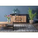 Livingfurn - Dressoir Sturdy Open 150 cm - Mangohout / Gecoat Staal