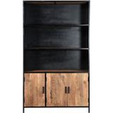 Livingfurn - Kabinetkast Sturdy 120cm - Mangohout / Gecoat Staal