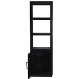 Livingfurn - Boekenkast Jaxx Black 60cm - Mangohout