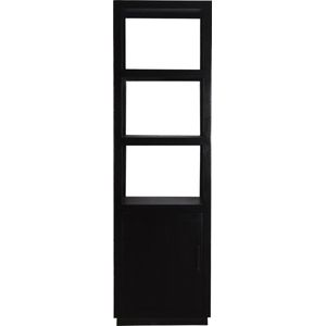 Livingfurn - Boekenkast Jaxx Black 60cm - Mangohout