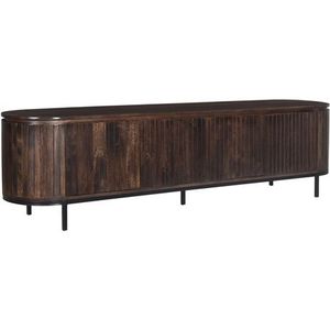 Livingfurn TV-meubel 'Noor' Mangohout, 210cm, kleur Walnoot