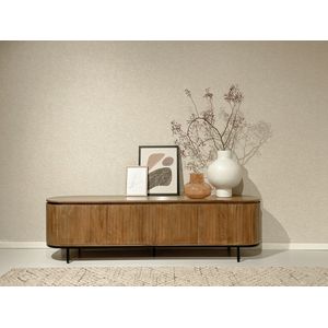 Livingfurn - TV Meubel Noor Natural 170cm - Mangohout / Gecoat Staal