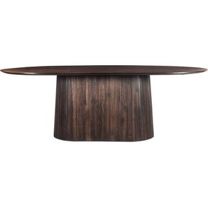 Livingfurn - Eetkamertafel Salvator Walnut 200cm - Mangohout