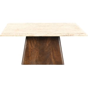 Salontafel Valentino vierkant travertin 75x75 cm | Livingfurn