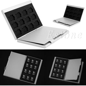 SD Card Case - 24 MicroSD - Aluminium - Zilver