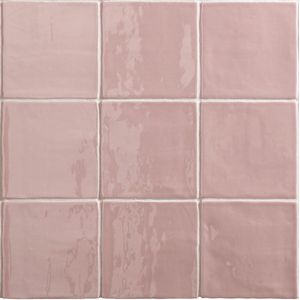 Wandtegel Oud Hollandse witjes Roze 13x13 cm (Doosinhoud 0,5 M²)