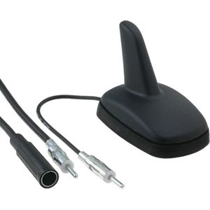 Universele DIN Haaienvin Auto Antenne - Zwart - 4,5 meter - AM en FM