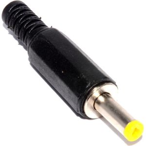 Soldeerbare DC plug 1,7 x 4 (10mm lang) met knikbeschermer