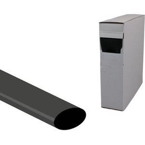 Krimpkous met lijm - 3:1 - 19,1 naar 6,36mm - 2 meter - Zwart