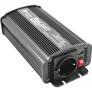 12V naar 230V Gemodificeerde Sinus Spanningsomvormer - 600W - Zwart
