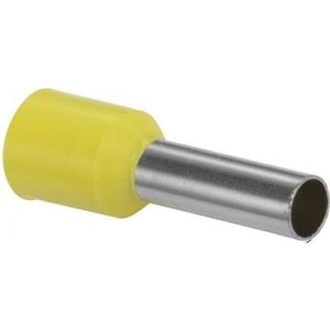 Adereindhuls geisoleerd 6mm² geel - per 100 stuks