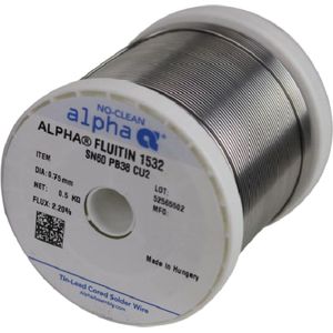 Fluitin 60/40 Soldeertin - 0,75mm - Loodhoudend - Met Flux - 500 gram
