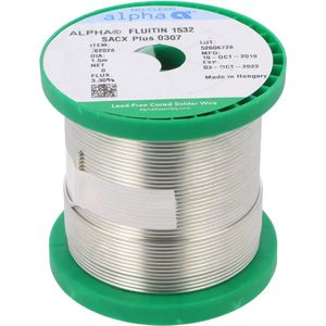 Fluitin 99/1 Soldeertin - 1,5mm - Loodvrij SAC0307 - Met Flux - 500 gram