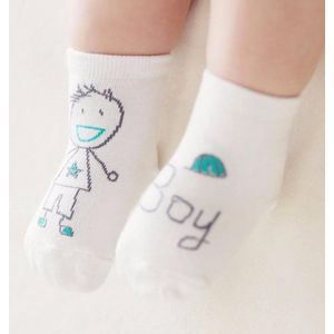 Baby sokjes - Babysokjes met anti-slip laagje - Boy - 0-12 maanden - Veilige eerste stapje