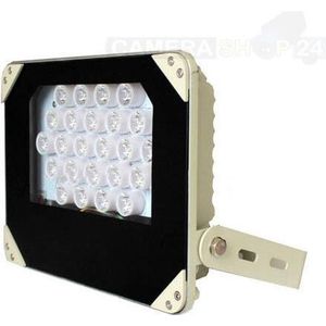 IR Illuminator - Verhoogt Nachtzicht Tot 130 meter - 24 LEDs - Kijkhoek 60 Graden - 220 Volt - Professionele IR Lamp Camerabewaking - Aluminium Behuizing - Weersbestendig