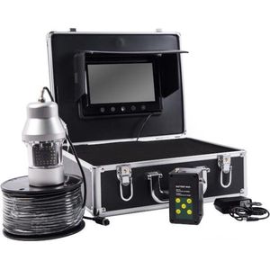 Onderwater Camera In Handige Koffer - 360 Graden - 7'' LCD Monitor - 50 Meter Kabel - SD-Kaart Slot - 18 Witte Leds - Inspectie Camera - Vis Camera