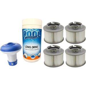 4x Mspa filter cartridge set met 1kg chloortabletten en chloordrijver pakket (o.a. Aldi / Lidl Spa)