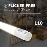 10x LED TL buis 120 cm 18 Watt 1980lm 4000K Flikkervrij T8 (G13)