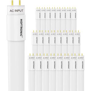Hoftronic - 25x LED T8 Röhre 120 cm 18 Watt 1980lm 6000K inkl. Starter Flimmerfrei