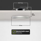 HOFTRONIC Venezia - Set van 3 LED inbouwspots Chroom - IP65 waterdicht - Dimbaar - 6 Watt 600 lumen - Met lichtbron - 2700K Warm wit licht - Zaagmaat 65mm - inbouwdiepte 45mm - Geschikt voor badkamer, woonkamer, veranda en carport - 3 jaar garantie