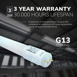 LED T8 Buis - 60cm - 9 Watt - Diffuus Polycarbonaat