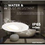 Napels LED inbouwspot extra plat - 8W 570lm - 2700K warm wit - Dimbaar - Rond - 360° Kantelbaar - IP65 waterdicht - Wit