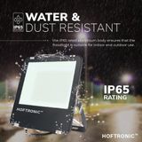 HOFTRONIC - Luxor - LED breedstraler - 100 Watt - 160 lm/W 16000 lumen - 6400K Neutraal wit licht - IP65 Waterdicht - LED Schijnwerper met LumiLeds - Extreem efficiënt - 5 jaar garantie - LED Floodlight