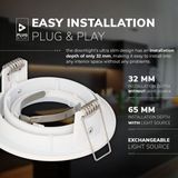 Dublin - LED Inbouwspots - Wit - Set van 6 - 4 Watt - 345 Lumen - 2700K Warm Wit - Dimbaar - Rond - Kantelbaar - IP20