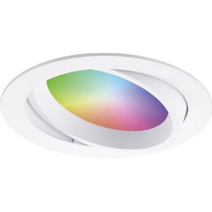 HOFTRONIC Luna - Smart Inbouwspots Wit - 1050 Lumen (Extra fel) 12 Watt - WiFi & Bluetooth - RGBWW 16,5 miljoen kleuren - Kantelbaar - IP44 Waterdicht - Geschikt voor badkamer en buiten - Bedienbaar via stem