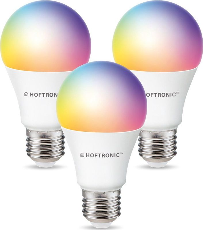 Hoftronic Smart - E27 SMART WiFi LED Lamp - RGBWW 10 Watt - Set van 3